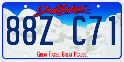 SD license plate 88ZC71