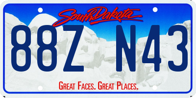 SD license plate 88ZN43