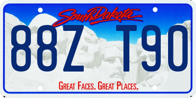 SD license plate 88ZT90