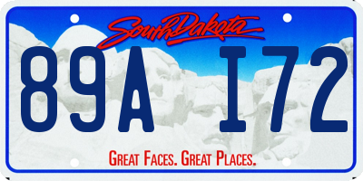 SD license plate 89AI72