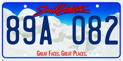 SD license plate 89AO82