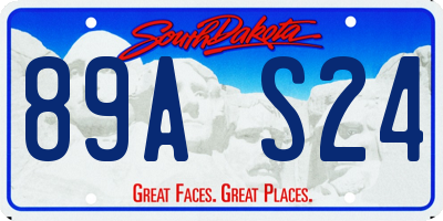 SD license plate 89AS24