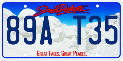 SD license plate 89AT35