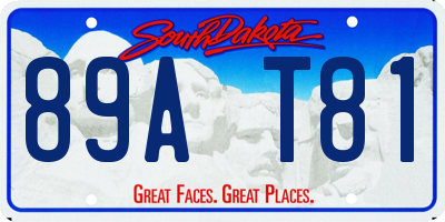 SD license plate 89AT81