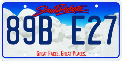 SD license plate 89BE27