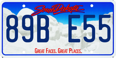 SD license plate 89BE55