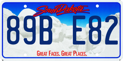SD license plate 89BE82