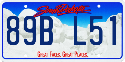 SD license plate 89BL51