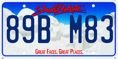 SD license plate 89BM83