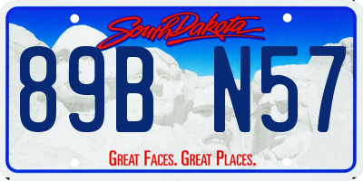 SD license plate 89BN57