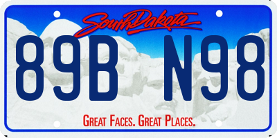 SD license plate 89BN98