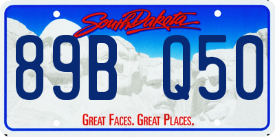SD license plate 89BQ50