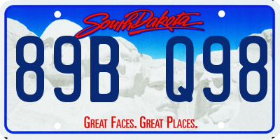 SD license plate 89BQ98