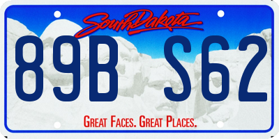 SD license plate 89BS62