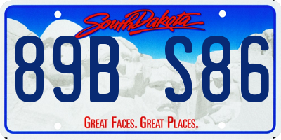 SD license plate 89BS86