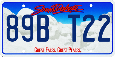 SD license plate 89BT22