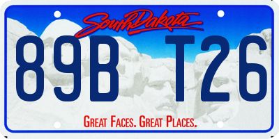 SD license plate 89BT26
