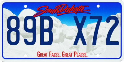 SD license plate 89BX72