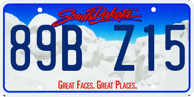 SD license plate 89BZ15