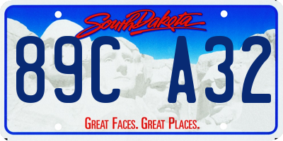 SD license plate 89CA32