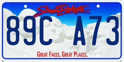 SD license plate 89CA73