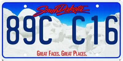 SD license plate 89CC16