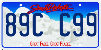 SD license plate 89CC99
