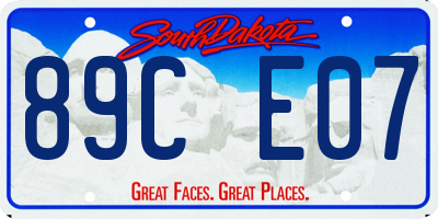 SD license plate 89CE07