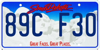 SD license plate 89CF30