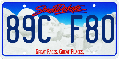 SD license plate 89CF80