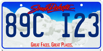 SD license plate 89CI23