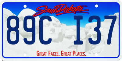 SD license plate 89CI37