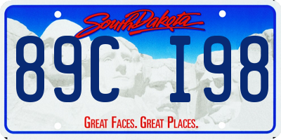 SD license plate 89CI98