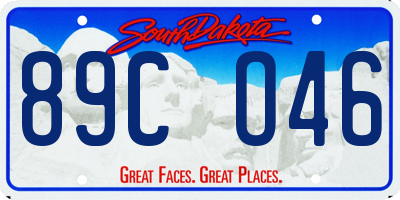 SD license plate 89CO46