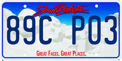 SD license plate 89CP03