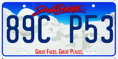 SD license plate 89CP53