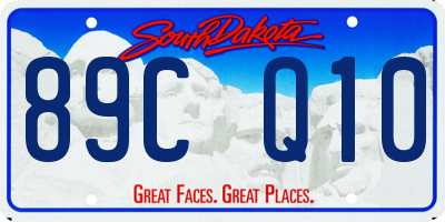 SD license plate 89CQ10