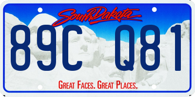 SD license plate 89CQ81