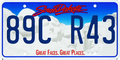 SD license plate 89CR43