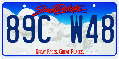 SD license plate 89CW48