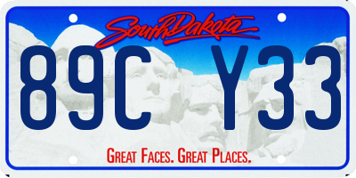 SD license plate 89CY33