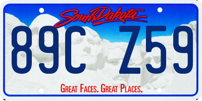 SD license plate 89CZ59