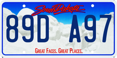 SD license plate 89DA97