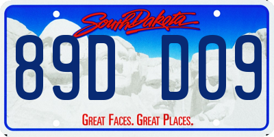SD license plate 89DD09