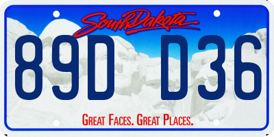 SD license plate 89DD36