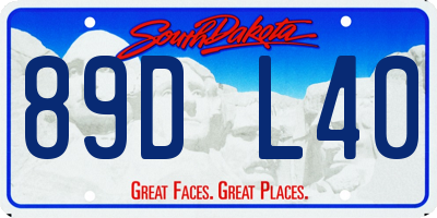SD license plate 89DL40