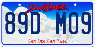 SD license plate 89DM09