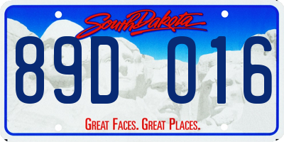 SD license plate 89DO16