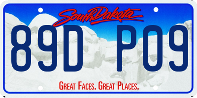 SD license plate 89DP09