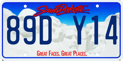 SD license plate 89DY14